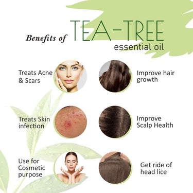 Old Tree 100% Pure & Natural Tea Tree Essential Oil for Skin, Diffusers, Hair, Body, Acne, & Nail care | Premium Therapeutic Grade Tea Tree Oil for Aromatherapy, Stress relief - 30 ml